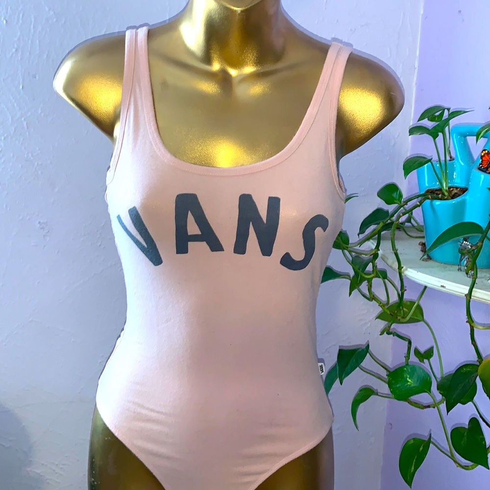 Baby pink Vans bodysuit